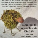 Atelier création de petits personnages avec Juliette Armagnac - médiathèque de Crots